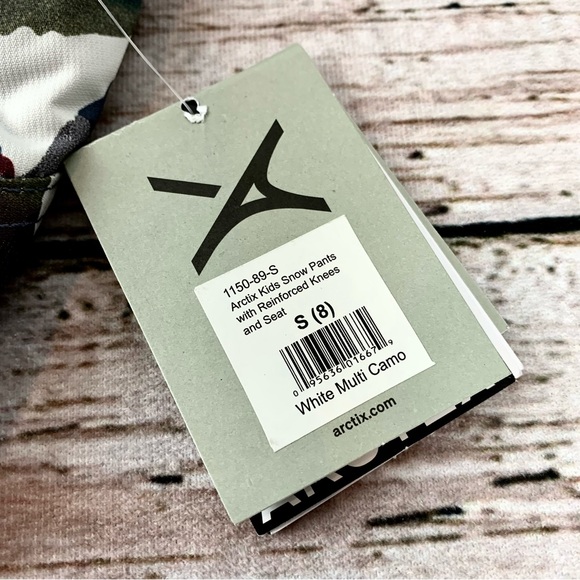 NWT Arctix Kids Snow Pants Small 8 Camo Camouflage Winter Cold Weather Skiing - Picture 10 of 13